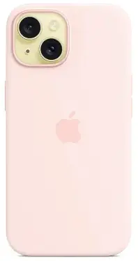 Чехол для iPhone 15 Plus Silicone Case with MagSafe Light Pink