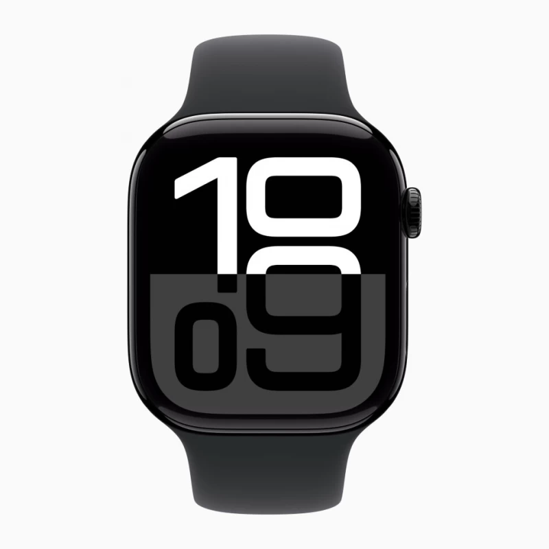 Часы Apple Watch Series 10 46mm Jet Black Aluminium Case Sport Band Black M/L