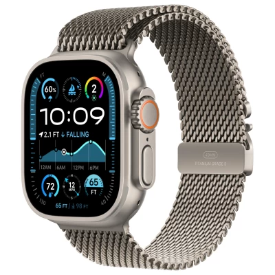Часы Apple watch Ultra 2 2024 49mm Natural Titanium Case Titanium Milanese Loop Natural S