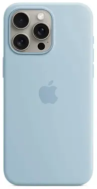 Чехол для iPhone 15 Pro Silicone Case with MagSafe Light Blue