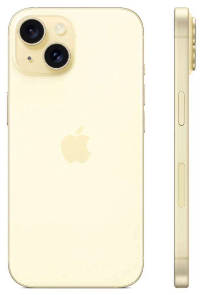 Смартфон Apple iPhone 15 128GB Sim+eSim Yellow Смартфон Apple iPhone 15 128GB Sim+eSim Yellow