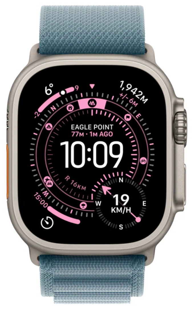 Часы Apple Watch Ultra 3 2025 49mm Natural Titanium Case Alpine Loop Light Blue L