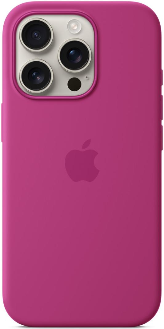 Чехол для iPhone 16 Pro Max Silicone Case with MagSafe Fuchsia