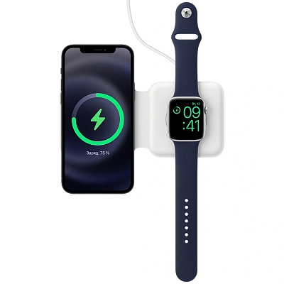 Двойное зарядное устройство Apple MagSafe Duo Charger (MHXF3)