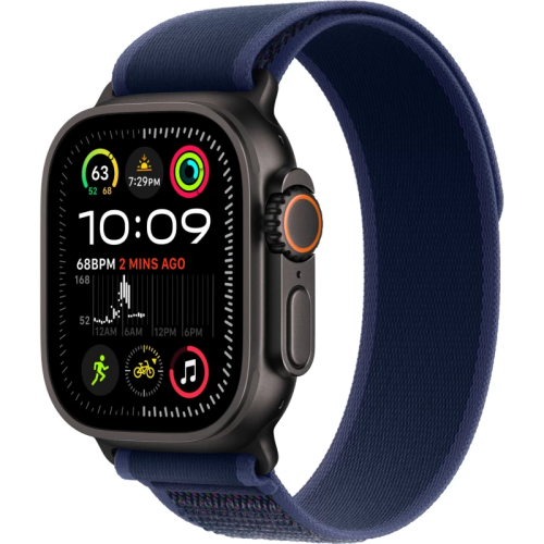 Часы Apple watch Ultra 2 2024 49mm Black Titanium Case Trail Loop Blue M/L