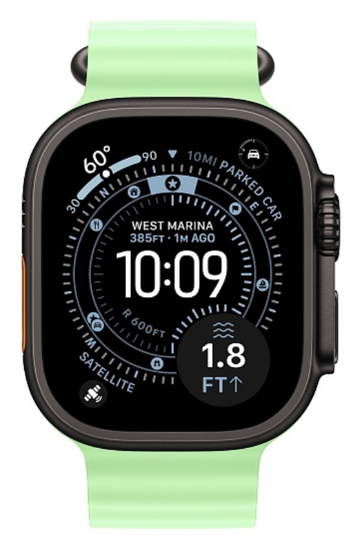 Часы Apple Watch Ultra 3 2025 49mm Black Titanium Case Ocean Band Neon Green