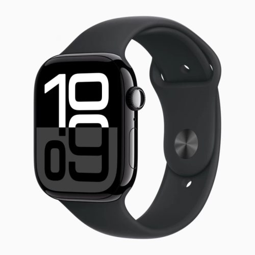 Часы Apple Watch Series 10 46mm Jet Black Aluminium Case Sport Band Black M/L