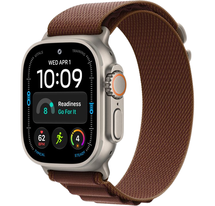 Часы Apple Watch Ultra 4 49mm Natural Titanium Case Alpine Loop Burgundy S