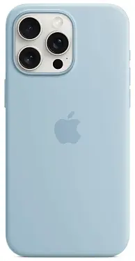 Чехол для iPhone 15 Pro Silicone Case with MagSafe Light Blue