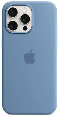 Чехол для iPhone 15 Pro Silicone Case with MagSafe Winter Blue