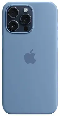 Чехол для iPhone 15 Pro Silicone Case with MagSafe Winter Blue