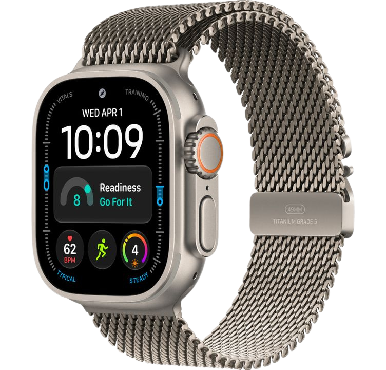 Часы Apple Watch Ultra 4 49mm Natural Titanium Case Milanese Loop Natural L