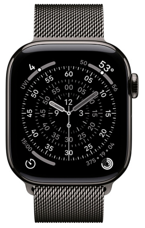 Часы Apple Watch 11 46mm Slate Titanium Case Slate Milanese Loop