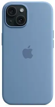 Чехол для iPhone 15 Silicone Case with MagSafe Winter Blue