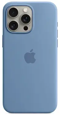 Чехол для iPhone 15 Pro Silicone Case with MagSafe Winter Blue