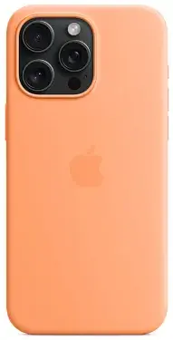 Чехол для iPhone 15 Pro Max Silicone Case with MagSafe Orange Sorbet