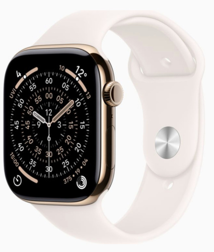 Часы Apple Watch 11 42mm Gold Titanium Case Sport Band Light Blush S/M