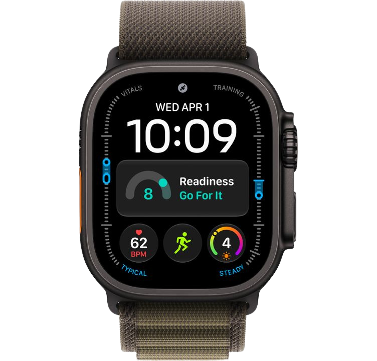 Часы Apple Watch Ultra 4 49mm Black Titanium Case Alpine Loop Dark Olive M