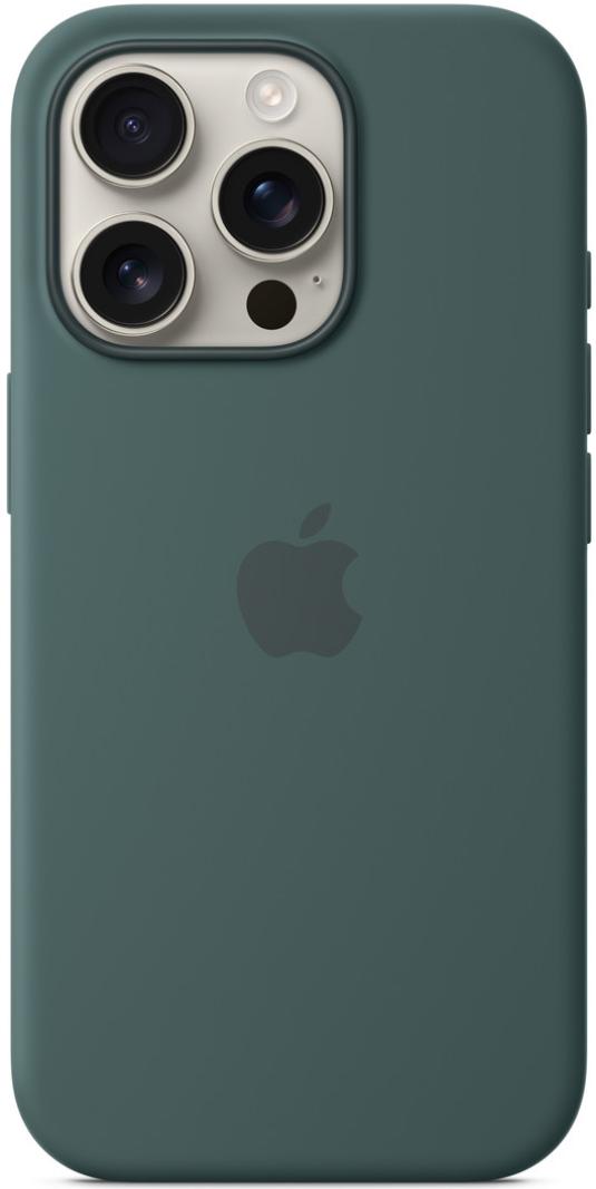 Чехол для iPhone 16 Pro Silicone Case with MagSafe Lake Green