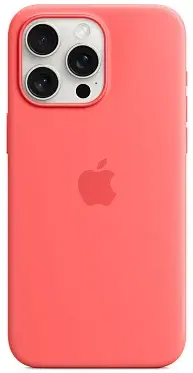 Чехол для iPhone 15 Pro Max Silicone Case with MagSafe Guava