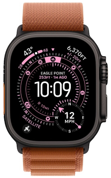 Часы Apple Watch Ultra 3 2025 49mm Black Titanium Case Alpine Loop Terra Cotta L