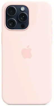 Чехол для iPhone 15 Pro Max Silicone Case with MagSafe Light Pink