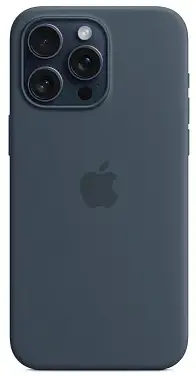 Чехол для iPhone 15 Pro Max Silicone Case with MagSafe Storm Blue