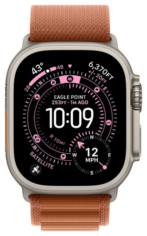 Часы Apple Watch Ultra 3 2025 49mm Natural Titanium Case Alpine Loop Terra Cotta L