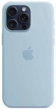 Чехол для iPhone 15 Pro Silicone Case with MagSafe Light Blue