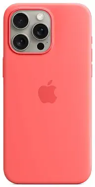 Чехол для iPhone 15 Pro Max Silicone Case with MagSafe Guava