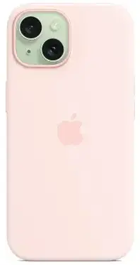 Чехол для iPhone 15 Silicone Case with MagSafe Light Pink
