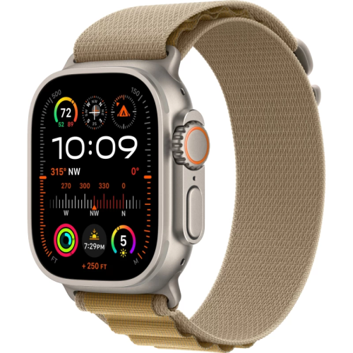 Часы Apple watch Ultra 2 2024 49mm Natural Titanium Case Alpine Loop Tan M