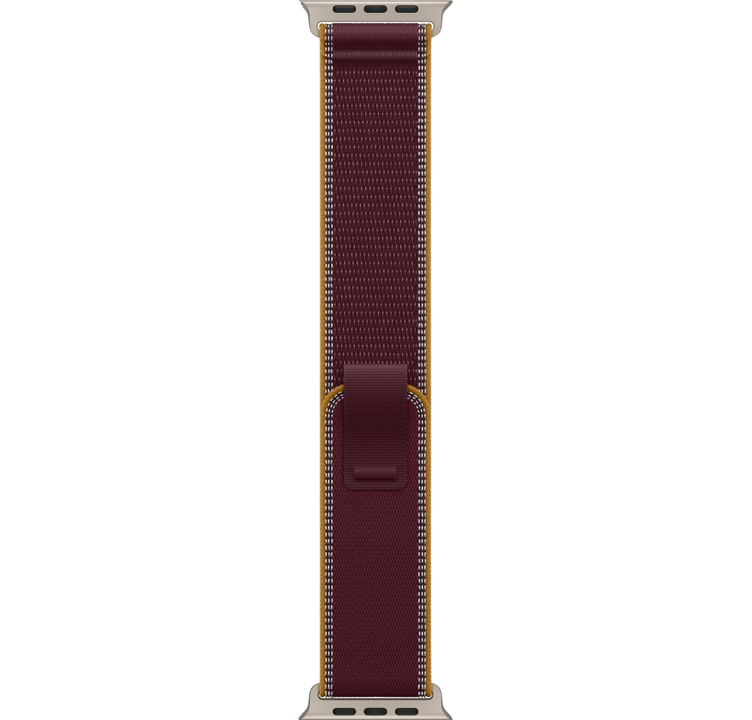 Часы Apple Watch Ultra 4 49mm Natural Titanium Case Trail Loop Burgundy M/L