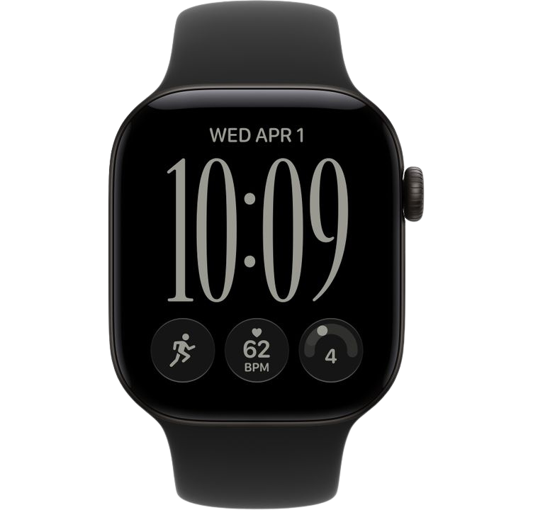 Часы Apple Watch Series 12 42mm Black Aluminum Case GPS Sport Band Black M/L
