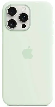 Чехол для iPhone 15 Pro Silicone Case with MagSafe Soft Mint