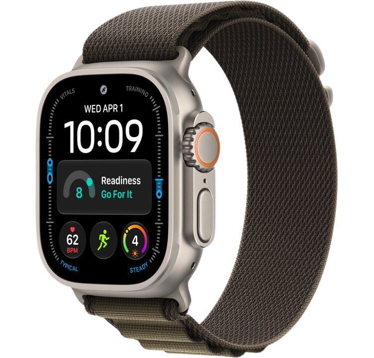 Часы Apple Watch Ultra 4 49mm Natural Titanium Case Alpine Loop Dark Olive S