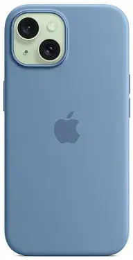 Чехол для iPhone 15 Silicone Case with MagSafe Winter Blue