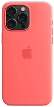 Чехол для iPhone 15 Pro Max Silicone Case with MagSafe Guava