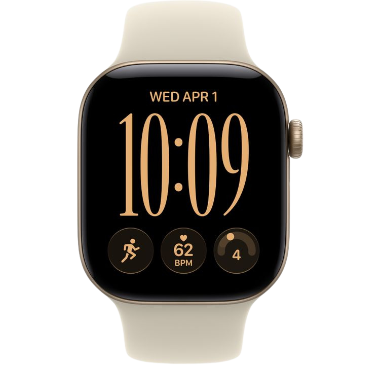 Часы Apple Watch Series 12 46mm Light Gold Aluminum Case GPS Sport Band Sand M/L