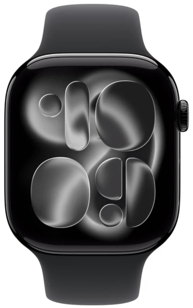 Часы Apple Watch 11 46mm Jet Black Aluminium Case GPS Sport Band Black S/M