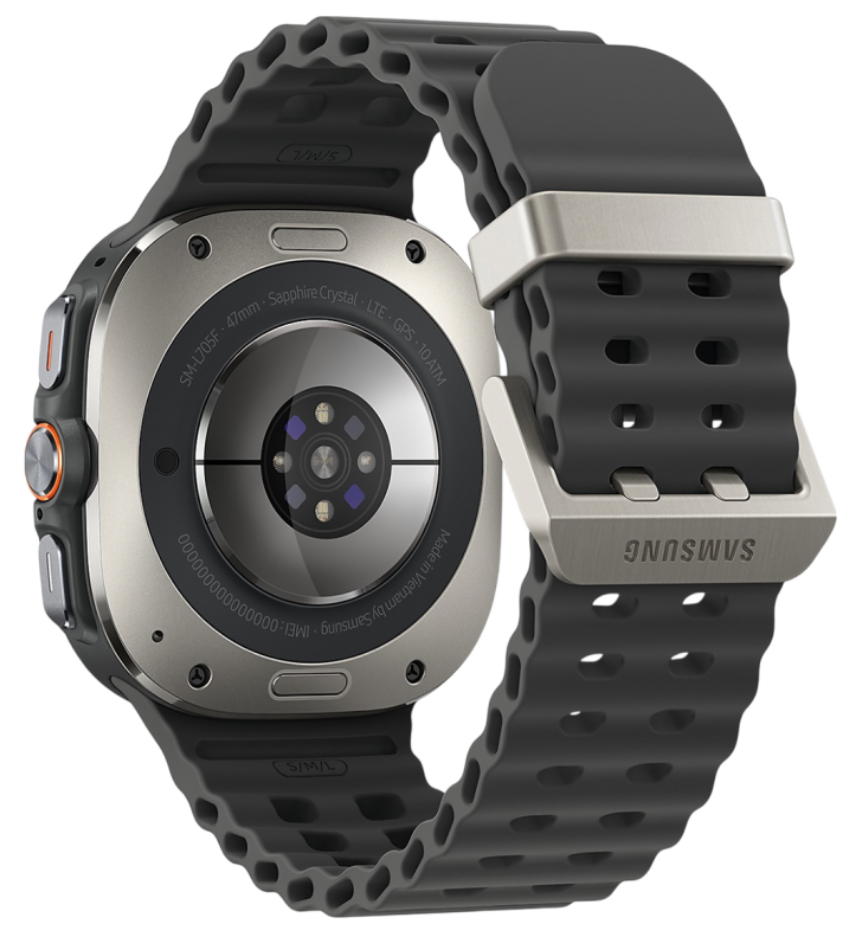Часы Samsung Galaxy Watch Ultra 47mm LTE Titanium Silver Marine Band Black (2025)
