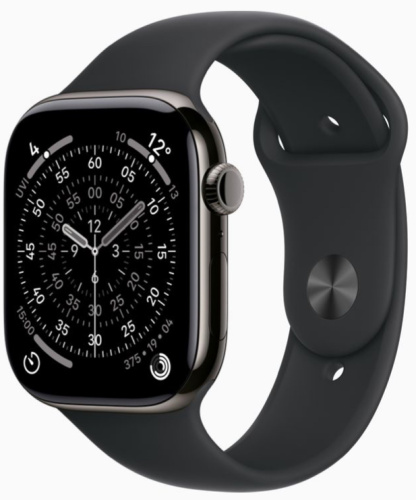 Часы Apple Watch 11 42mm Slate Titanium Case Sport Band Black M/L