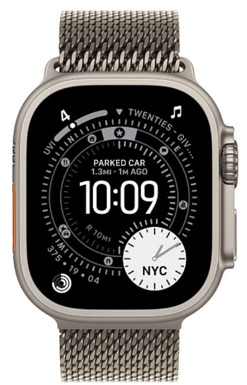 Часы Apple Watch Ultra 3 2025 49mm Natural Titanium Case Titanium Milanese Loop Natural S