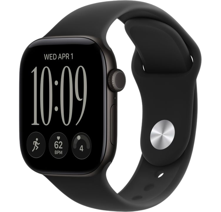 Часы Apple Watch Series 12 42mm Black Aluminum Case GPS Sport Band Black M/L