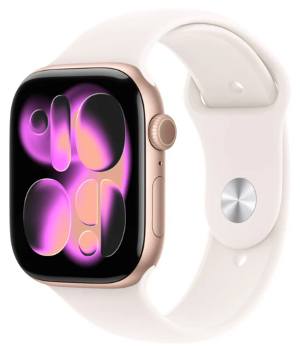 Часы Apple Watch 11 42mm Rose Gold Aluminium Case GPS Sport Band Light Blush S/M