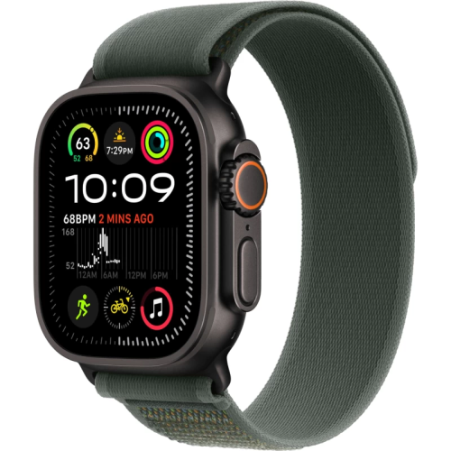 Часы Apple watch Ultra 2 2024 49mm Black Titanium Case Trail Loop Green S/M