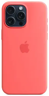 Чехол для iPhone 15 Pro Max Silicone Case with MagSafe Guava