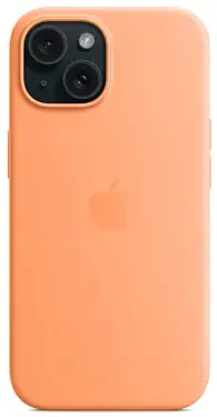 Чехол для iPhone 15 Plus Silicone Case with MagSafe Orange Sorbet