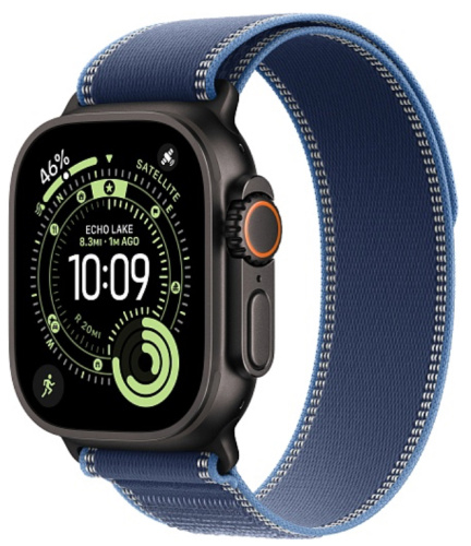 Часы Apple Watch Ultra 3 2025 49mm Black Titanium Case Trail Loop Blue/Bright Blue S/M