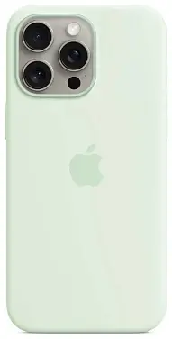 Чехол для iPhone 15 Pro Silicone Case with MagSafe Soft Mint